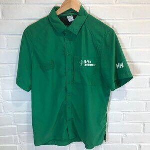Helly Hansen Aspen Snowmass Green Safari Lift Shirt Men's Medium